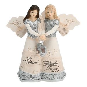 Friendship-Double Angels Holding Heart